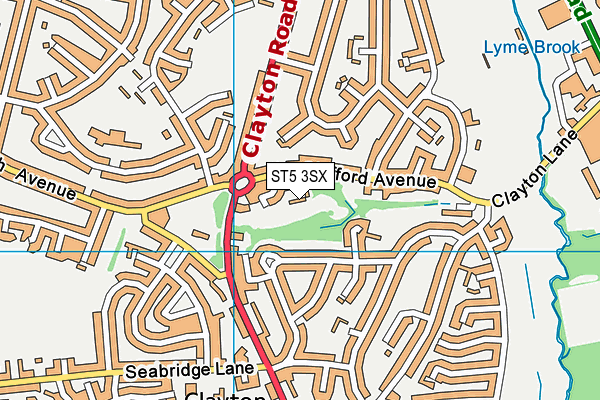 ST5 3SX map - OS VectorMap District (Ordnance Survey) ST5 3SX map - OS VectorMap District (Ordnance Survey)