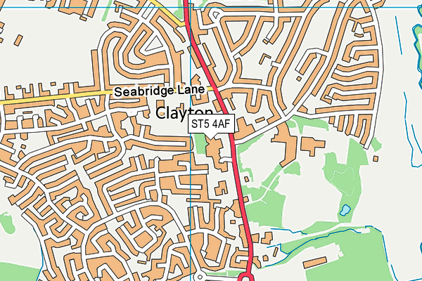 ST5 4AF map - OS VectorMap District (Ordnance Survey) ST5 4AF map - OS VectorMap District (Ordnance Survey)