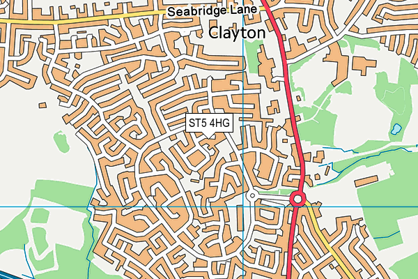 ST5 4HG map - OS VectorMap District (Ordnance Survey) ST5 4HG map - OS VectorMap District (Ordnance Survey)