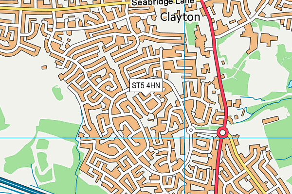 ST5 4HN map - OS VectorMap District (Ordnance Survey) ST5 4HN map - OS VectorMap District (Ordnance Survey)