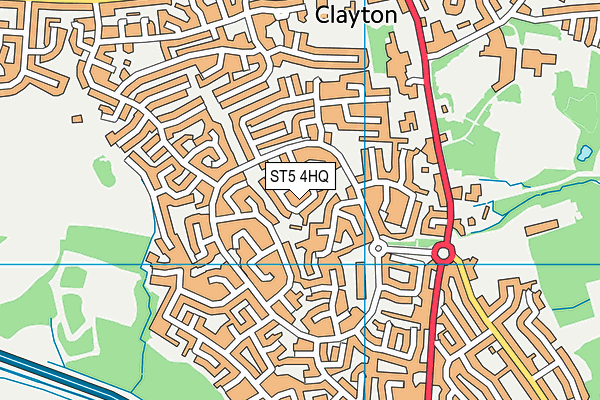 ST5 4HQ map - OS VectorMap District (Ordnance Survey) ST5 4HQ map - OS VectorMap District (Ordnance Survey)