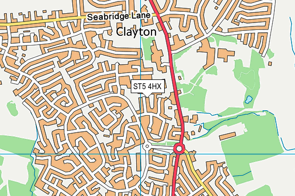 ST5 4HX map - OS VectorMap District (Ordnance Survey) ST5 4HX map - OS VectorMap District (Ordnance Survey)