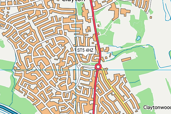 ST5 4HZ map - OS VectorMap District (Ordnance Survey) ST5 4HZ map - OS VectorMap District (Ordnance Survey)
