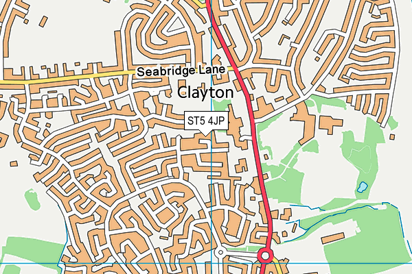 ST5 4JP map - OS VectorMap District (Ordnance Survey) ST5 4JP map - OS VectorMap District (Ordnance Survey)