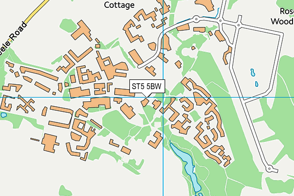 ST5 5BW map - OS VectorMap District (Ordnance Survey) ST5 5BW map - OS VectorMap District (Ordnance Survey)