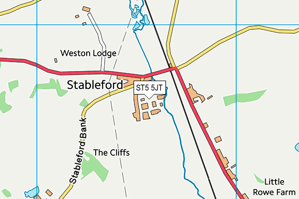 ST5 5JT map - OS VectorMap District (Ordnance Survey) ST5 5JT map - OS VectorMap District (Ordnance Survey)