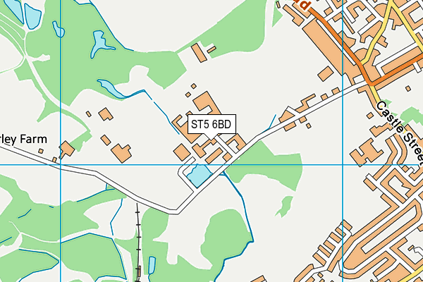 ST5 6BD map - OS VectorMap District (Ordnance Survey)