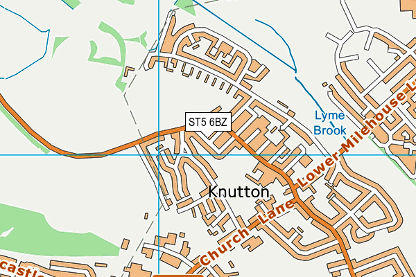 ST5 6BZ map - OS VectorMap District (Ordnance Survey) ST5 6BZ map - OS VectorMap District (Ordnance Survey)
