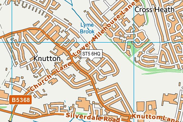 ST5 6HQ map - OS VectorMap District (Ordnance Survey)