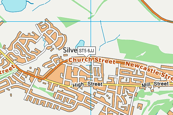 ST5 6JJ map - OS VectorMap District (Ordnance Survey) ST5 6JJ map - OS VectorMap District (Ordnance Survey)