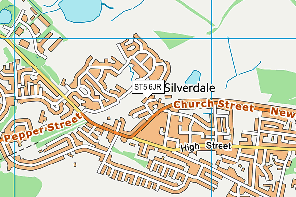 ST5 6JR map - OS VectorMap District (Ordnance Survey) ST5 6JR map - OS VectorMap District (Ordnance Survey)