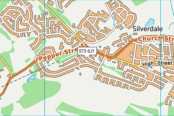 ST5 6JY map - OS VectorMap District (Ordnance Survey) ST5 6JY map - OS VectorMap District (Ordnance Survey)
