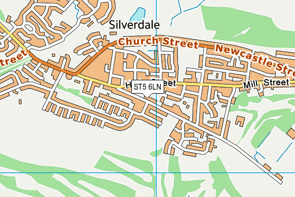 ST5 6LN map - OS VectorMap District (Ordnance Survey) ST5 6LN map - OS VectorMap District (Ordnance Survey)