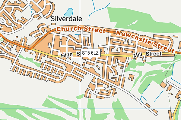 ST5 6LZ map - OS VectorMap District (Ordnance Survey) ST5 6LZ map - OS VectorMap District (Ordnance Survey)