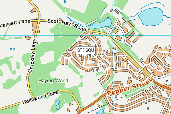 ST5 6QU map - OS VectorMap District (Ordnance Survey) ST5 6QU map - OS VectorMap District (Ordnance Survey)