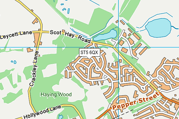 ST5 6QX map - OS VectorMap District (Ordnance Survey) ST5 6QX map - OS VectorMap District (Ordnance Survey)