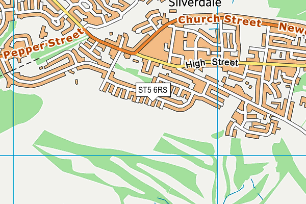 ST5 6RS map - OS VectorMap District (Ordnance Survey)