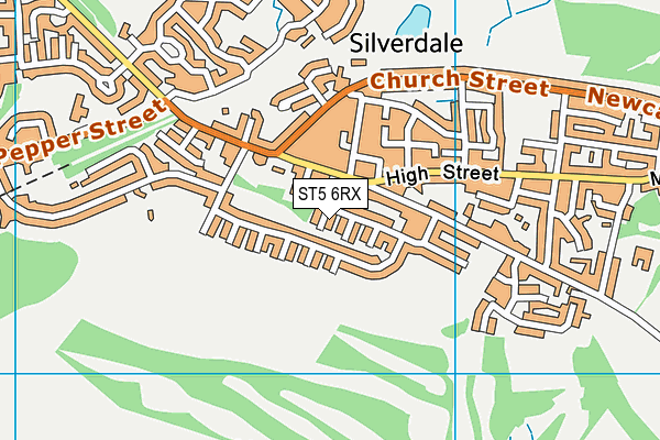 ST5 6RX map - OS VectorMap District (Ordnance Survey) ST5 6RX map - OS VectorMap District (Ordnance Survey)