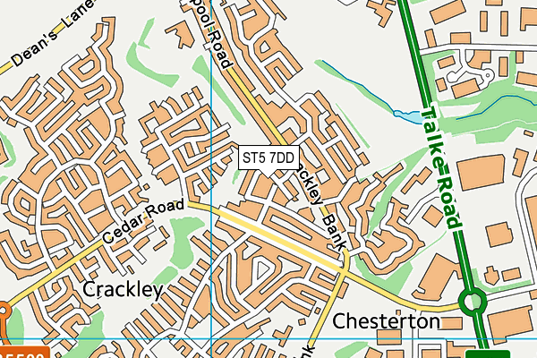 ST5 7DD map - OS VectorMap District (Ordnance Survey) ST5 7DD map - OS VectorMap District (Ordnance Survey)