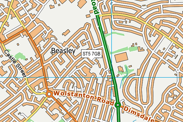 ST5 7GB map - OS VectorMap District (Ordnance Survey) ST5 7GB map - OS VectorMap District (Ordnance Survey)