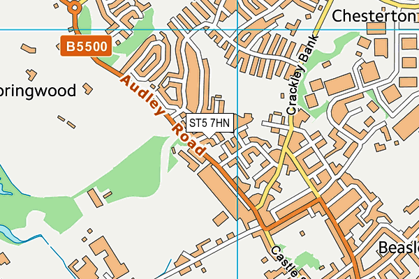 ST5 7HN map - OS VectorMap District (Ordnance Survey) ST5 7HN map - OS VectorMap District (Ordnance Survey)