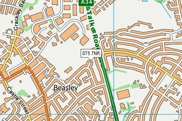 ST5 7NR map - OS VectorMap District (Ordnance Survey) ST5 7NR map - OS VectorMap District (Ordnance Survey)