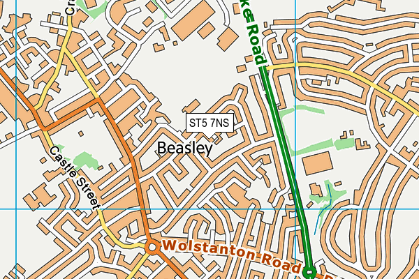 ST5 7NS map - OS VectorMap District (Ordnance Survey) ST5 7NS map - OS VectorMap District (Ordnance Survey)