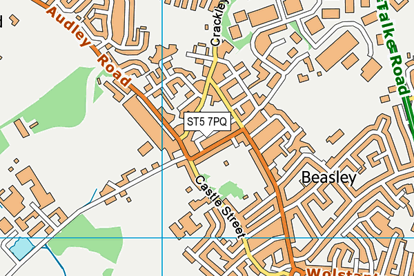 ST5 7PQ map - OS VectorMap District (Ordnance Survey) ST5 7PQ map - OS VectorMap District (Ordnance Survey)