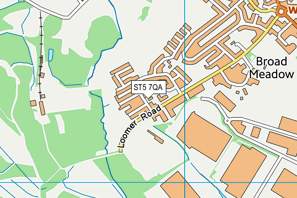 ST5 7QA map - OS VectorMap District (Ordnance Survey) ST5 7QA map - OS VectorMap District (Ordnance Survey)