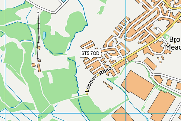 ST5 7QD map - OS VectorMap District (Ordnance Survey) ST5 7QD map - OS VectorMap District (Ordnance Survey)