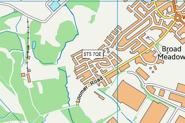 ST5 7QE map - OS VectorMap District (Ordnance Survey) ST5 7QE map - OS VectorMap District (Ordnance Survey)