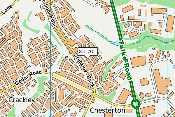 ST5 7QL map - OS VectorMap District (Ordnance Survey) ST5 7QL map - OS VectorMap District (Ordnance Survey)