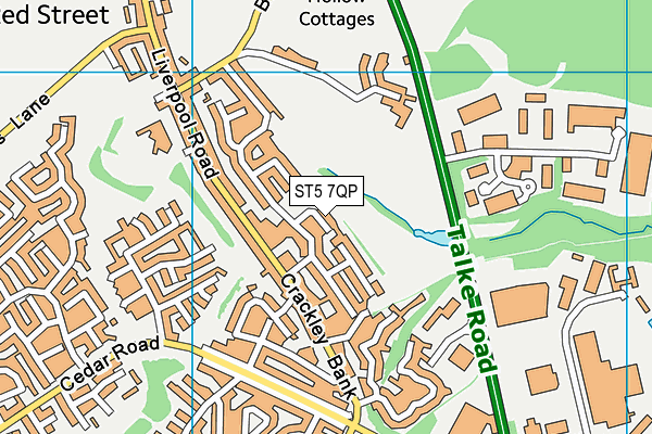 ST5 7QP map - OS VectorMap District (Ordnance Survey) ST5 7QP map - OS VectorMap District (Ordnance Survey)