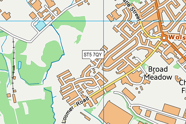 ST5 7QY map - OS VectorMap District (Ordnance Survey) ST5 7QY map - OS VectorMap District (Ordnance Survey)