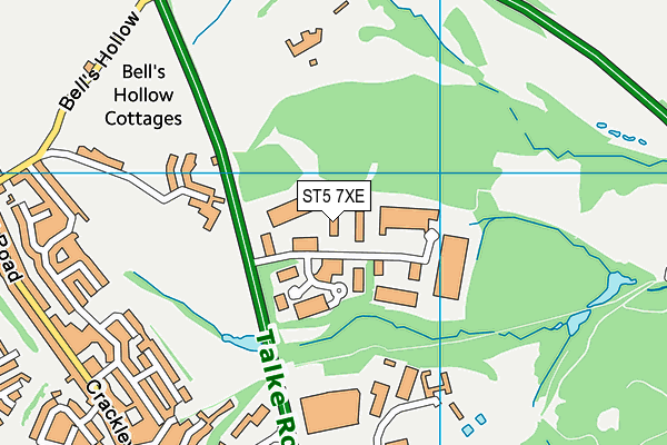 ST5 7XE map - OS VectorMap District (Ordnance Survey) ST5 7XE map - OS VectorMap District (Ordnance Survey)