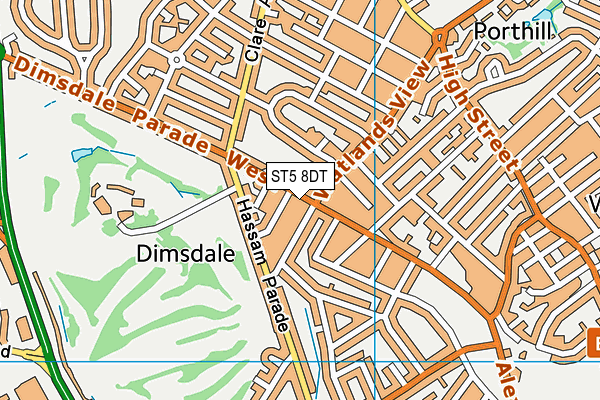 ST5 8DT map - OS VectorMap District (Ordnance Survey) ST5 8DT map - OS VectorMap District (Ordnance Survey)