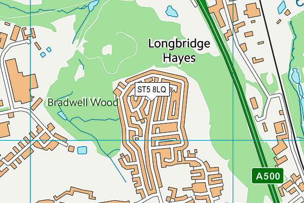 ST5 8LQ map - OS VectorMap District (Ordnance Survey) ST5 8LQ map - OS VectorMap District (Ordnance Survey)