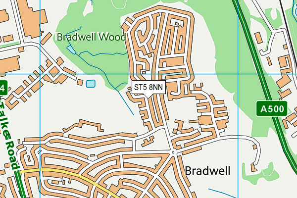 ST5 8NN map - OS VectorMap District (Ordnance Survey)