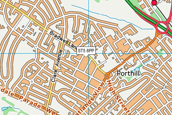 ST5 8PP map - OS VectorMap District (Ordnance Survey) ST5 8PP map - OS VectorMap District (Ordnance Survey)