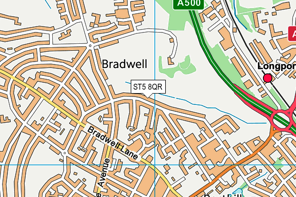 ST5 8QR map - OS VectorMap District (Ordnance Survey) ST5 8QR map - OS VectorMap District (Ordnance Survey)