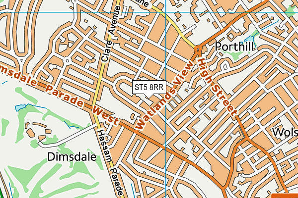 ST5 8RR map - OS VectorMap District (Ordnance Survey) ST5 8RR map - OS VectorMap District (Ordnance Survey)