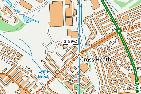 ST5 9AZ map - OS VectorMap District (Ordnance Survey) ST5 9AZ map - OS VectorMap District (Ordnance Survey)