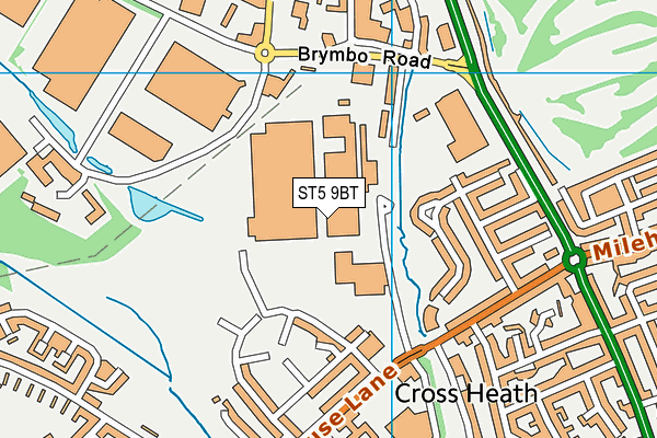 ST5 9BT map - OS VectorMap District (Ordnance Survey) ST5 9BT map - OS VectorMap District (Ordnance Survey)