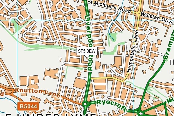 ST5 9EW map - OS VectorMap District (Ordnance Survey) ST5 9EW map - OS VectorMap District (Ordnance Survey)