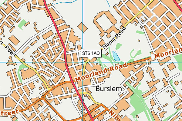 ST6 1AQ map - OS VectorMap District (Ordnance Survey) ST6 1AQ map - OS VectorMap District (Ordnance Survey)