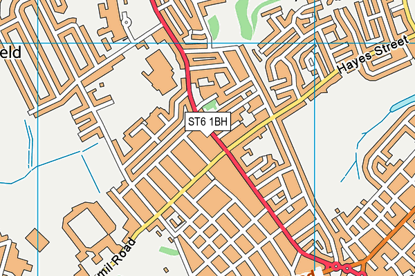 ST6 1BH map - OS VectorMap District (Ordnance Survey) ST6 1BH map - OS VectorMap District (Ordnance Survey)