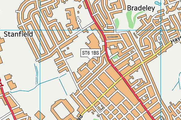 ST6 1BS map - OS VectorMap District (Ordnance Survey) ST6 1BS map - OS VectorMap District (Ordnance Survey)