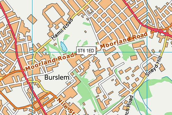 ST6 1ED map - OS VectorMap District (Ordnance Survey) ST6 1ED map - OS VectorMap District (Ordnance Survey)