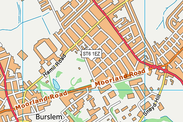 ST6 1EZ map - OS VectorMap District (Ordnance Survey) ST6 1EZ map - OS VectorMap District (Ordnance Survey)