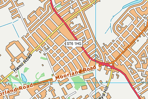 ST6 1HG map - OS VectorMap District (Ordnance Survey) ST6 1HG map - OS VectorMap District (Ordnance Survey)